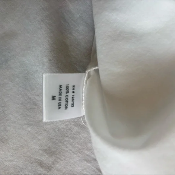 Xirena Cotton Button Down With Yoke Front/Back Details And Ruffles Size M - Picture 3 of 4